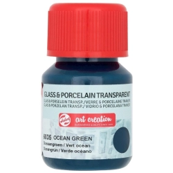 Farba do szkła i ceramiki TALENS Art Creation Glass & Porcelain Transparent 30 ml nr 6035 - Ocean Green