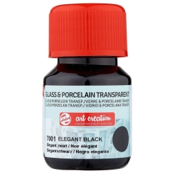 Farba do szkła i ceramiki TALENS Art Creation Glass & Porcelain Transparent 30 ml nr 7001 - Black