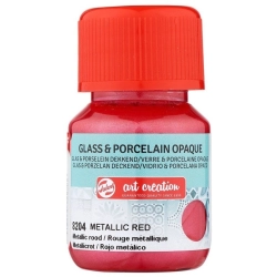 Farba do szkła i ceramiki TALENS Art Creation Glass & Porcelain Opaque 30 ml nr 8204 - Metal Red