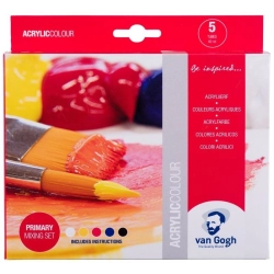 Zestaw farb akrylowych VAN GOGH 5 kolorów 40 ml - Primary