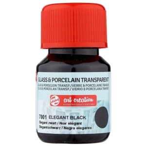 Farba do szkła i ceramiki TALENS Art Creation Glass & Porcelain Transparent 30 ml nr 7001 - Black