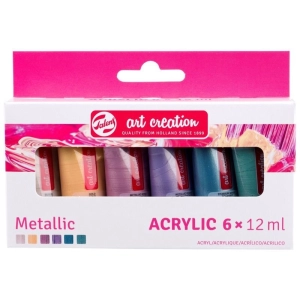 Zestaw farb akwarelowych TALENS Art Creation 6 x 12 ml - metaliczne