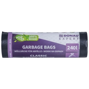 Worki na śmieci DONAU EXPERT klasyczne LDPE 240l 10 szt. czarne-318346