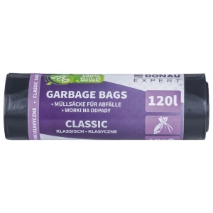 Worki na śmieci DONAU EXPERT klasyczne LDPE 120l 10 szt. czarne-318378