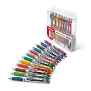 Długopis żelowy PENTEL EnerGel BL77 zestaw 12 kolorów-318386