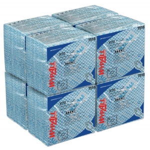 Czyściwo składane WYPALL X70 Critical Clean, włókninowe, 35x35cm, 40 szt., niebieskie-318397