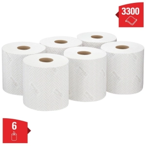 Ręcznik papierowy WYPALL L20 General Clean, centralne odwijanie, 2-warstwowy, 6 rolek x 550 listków, biały-318453