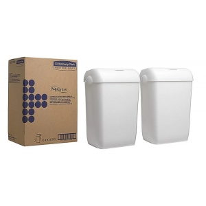 Kosz na śmieci KIMBERLY-CLARK, 43l, 2 szt., biały