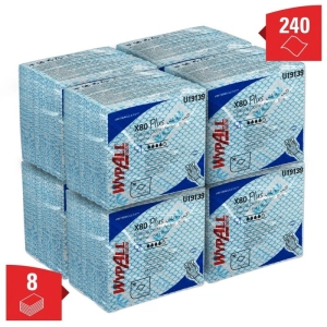 Czyściwo składane WYPALL X80 Plus Critical Clean, włókninowe, 35,5x33,5cm, 30 szt., niebieskie-318488