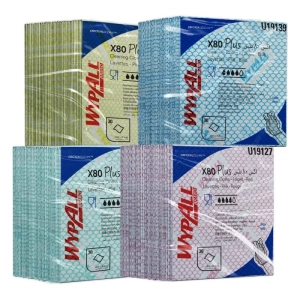 Czyściwo składane WYPALL X80 Plus Critical Clean, włókninowe, 35,5x33,5cm, 30 szt., niebieskie-318494