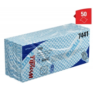 Czyściwo składane WYPALL X50, Critical Clean, włókninowe, 41,8x22,1cm, 50 szt., niebieskie-318576
