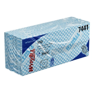 Czyściwo składane WYPALL X50, Critical Clean, włókninowe, 41,8x22,1cm, 50 szt., niebieskie