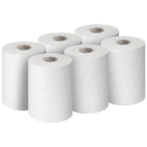 Ręcznik papierowy w roli SCOTT Essential Slimroll, 1-warstwowy, 190 m, 760 listków, 6 rolek, biały-318605