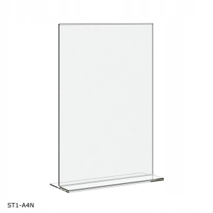 Stojak informacyjny z plexi BZ-OfficeShow ST1-A4N A4 pion typ T klasyczny