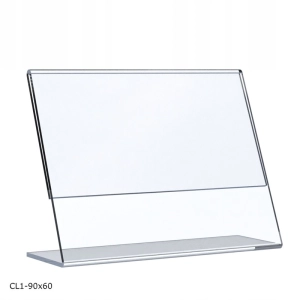 Cenówka z plexi BZ-OfficeShow CL1-90x60-0-10 90x60 prosta 10 szt.