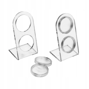 Prezenter monet kolekcjonerskich z plexi BZ-OfficeShow PL3-2x32-0-K 2x32 z kapslami
