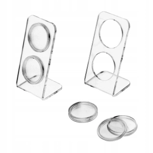 Prezenter monet kolekcjonerskich z plexi BZ-OfficeShow PL4-2x32-0-K 2x32 z kapslami