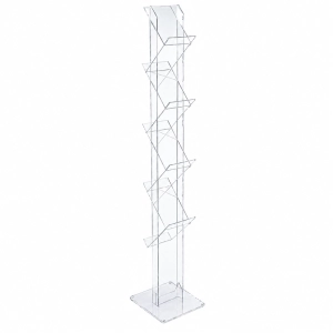 Stojak dwustronny z plexi BZ-OfficeShow zygzak - pion A5 x 8