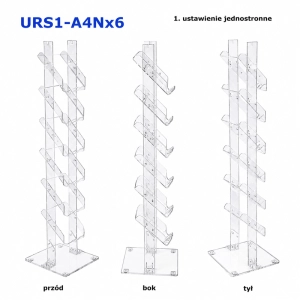 Stojak na ulotki stojący BZ-OfficeShow URS1 - 6 x A4 pion-318979