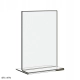 Stojak informacyjny z plexi BZ-OfficeShow ST1-A7N A7 pion typ T klasyczny