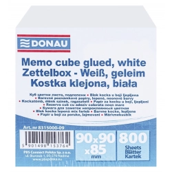 Karteczki DONAU kostka klejona 90x90x85mm 800 kartek - biała