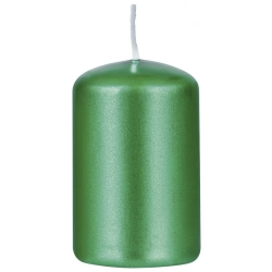 Świeca słupek DONAU HOME Adwent Lakier, 50x80mm, 4 szt., zielony połysk