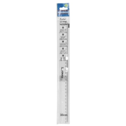 Linijka DONAU 30cm zawieszka transparentna-622671