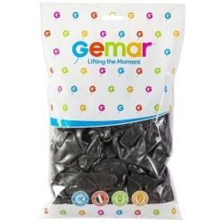 Balony GEMAR GM90 10" op.100 - metaliczne - czarne