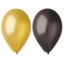 Balony GEMAR GM90 10" op.100 - metaliczne - złote / czarne
