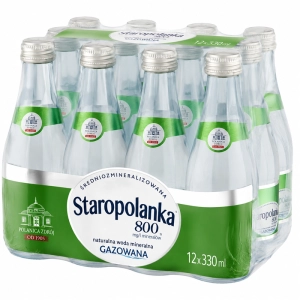 Woda STAROPOLANKA 330ml. szkło op.12 - gazowana