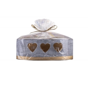 Lampion owal DONAU HOME Golden Heart 270x95mm grafitowy-319403