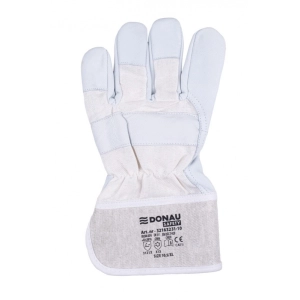 Rękawice robocze DONAU SAFETY DS-DOKGOAT, doker, skóra kozia, rozm. 10,5/XL, szaro-białe-319465