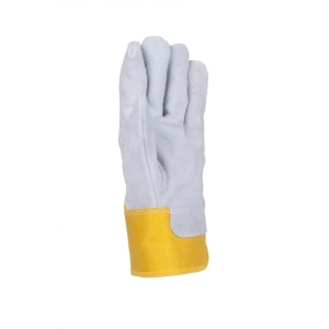 Rękawice robocze DONAU SAFETY DS-DOKBASIC, doker, dwoina bydlęca, rozm. 10,5/XL, szaro-żółte-319540
