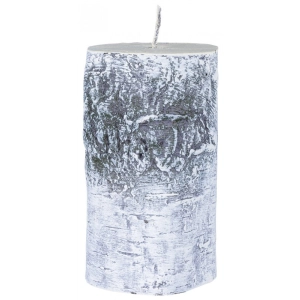 Świeca słupek DONAU HOME Brzoza, 70x120mm, biały-319557