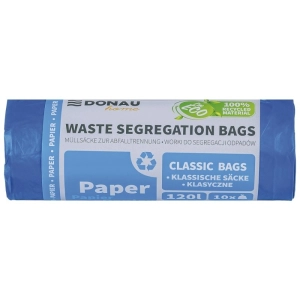 Worki na śmieci DONAU HOME do segregacji papier 120l 10 szt. niebieskie-319580