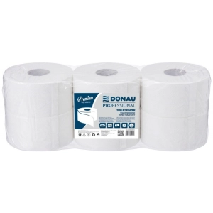 Papier toaletowy DONAU PROFESSIONAL Jumbo 2-warstwowy 750 listków 6szt. biały-319618