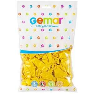 Balony GEMAR GM90 10" op.100 - metaliczne - żółte