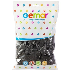 Balony GEMAR GM90 10" op.100 - metaliczne - czarne