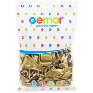 Balony GEMAR GM90 10" op.100 - metaliczne - złote