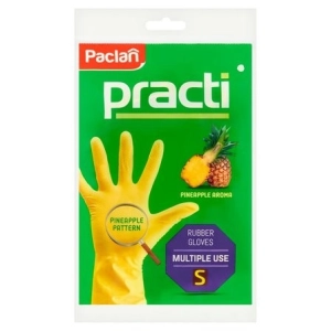 Rękawice gumowe PACLAN - S żółte