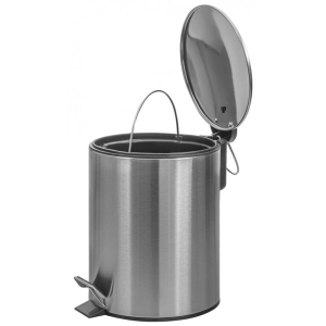 Kosz na śmieci DONAU HOME Modern wolnoopadający 5l srebrny mat-320304