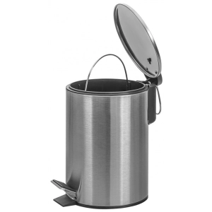 Kosz na śmieci DONAU HOME Modern wolnoopadający 3l srebrny mat-320331