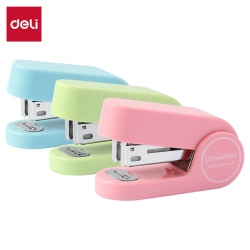 Zszywacz DELI EM413 mini LonGreen do 15 kartek - mix kolorów