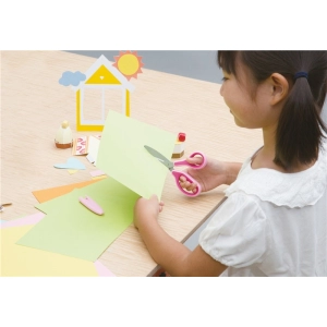 Nożyczki szkolne PLUS CORPORATION dziecięce CURVE KIDS SC-145MF - niebieskie 35063-322157