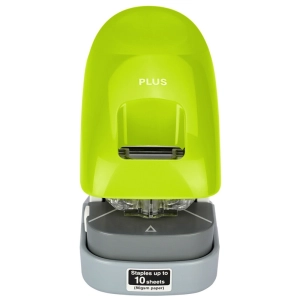 Zszywacz PLUS CORPORATION bezzszywkowy nabiurkowy (do 10 kartek) SL-112A - zielony 31261-322225