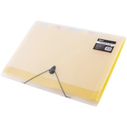 Teczka z przegródkami D.RECT 5540 12p. - żółta-687012