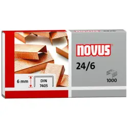 Zszywki NOVUS 24/6 miedziane op.1000-407066