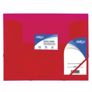 Teczka z gumką STRIGO PP A4 SF025 - różowa-408284