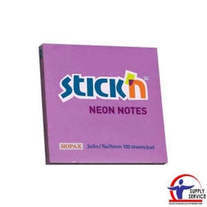 Karteczki samop. STICK'N 76x76mm 100k. Neon - fiolet-427426