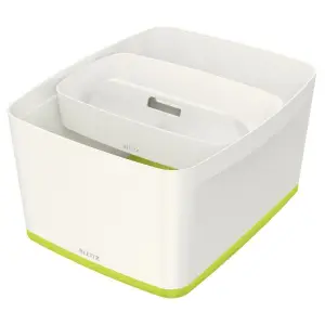Pojemnik LEITZ MyBOX duży z pokryw. - biało / zielony 52161064-427903